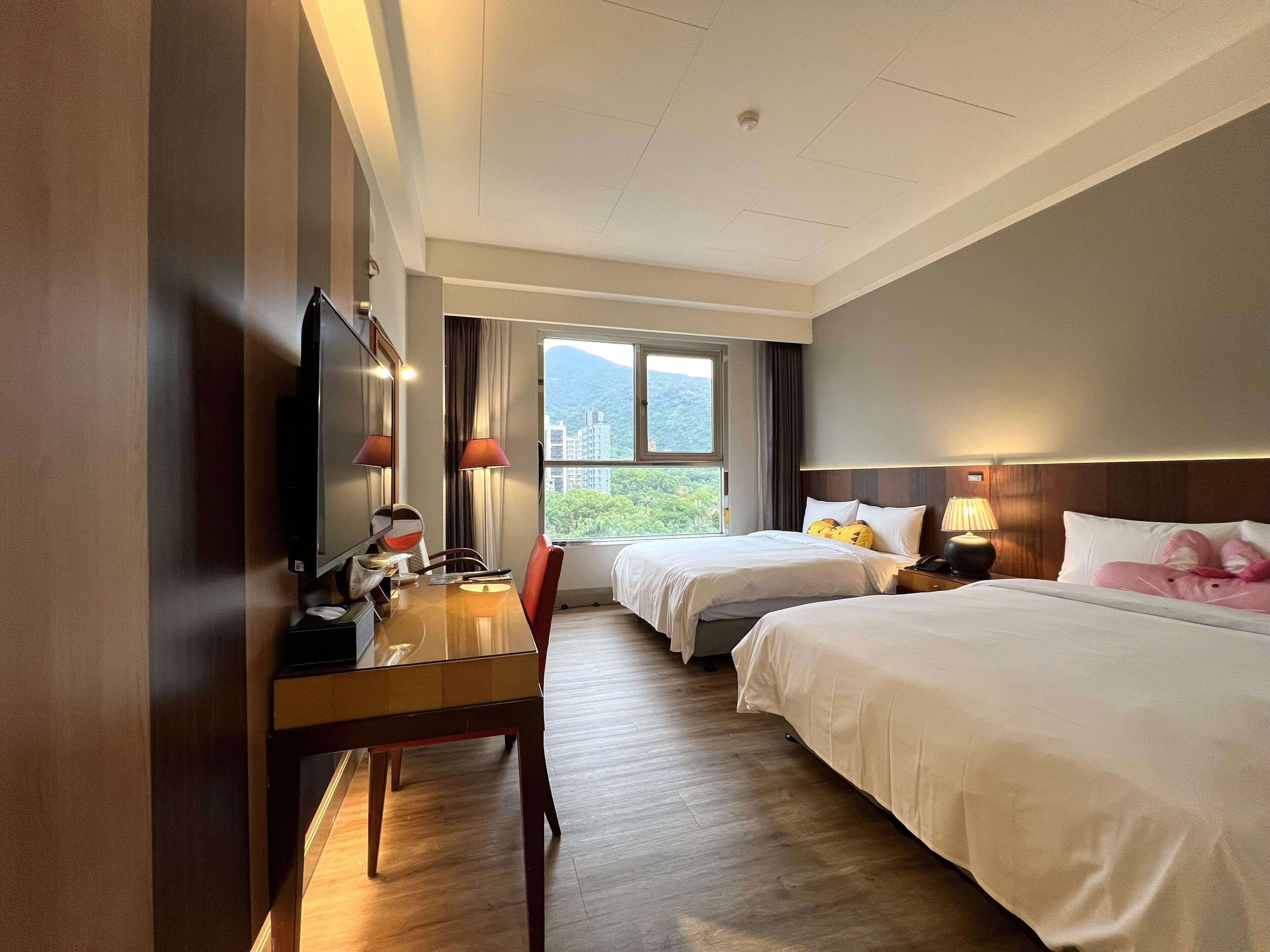 Classic Quadruple Room, 2 Double Beds, Mountain View | Premium bedding, down comforters, minibar, blackout drapes