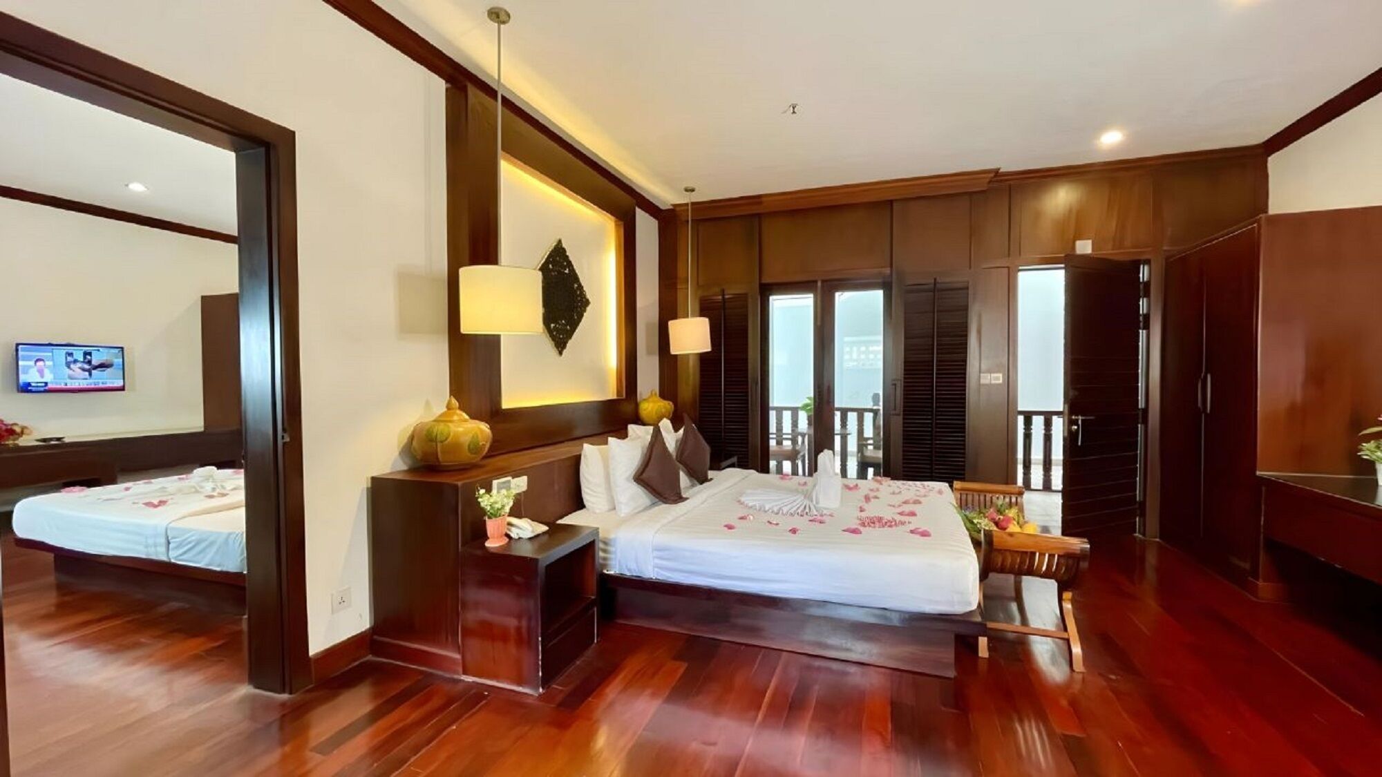 Family Connecting Room, Balcony, Garden and Pool View | 1 bedroom, premium bedding, minibar, in-room safe