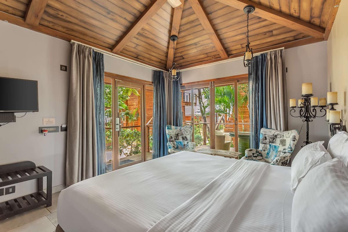 The Ocean Premium Cottage | Sábanas de algodón egipcio, ropa de cama de alta calidad, minibar