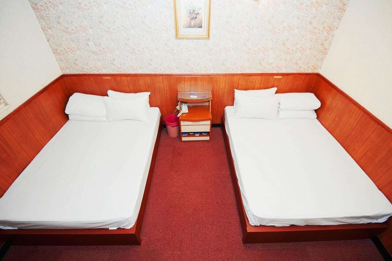 Desk, free WiFi, bed sheets