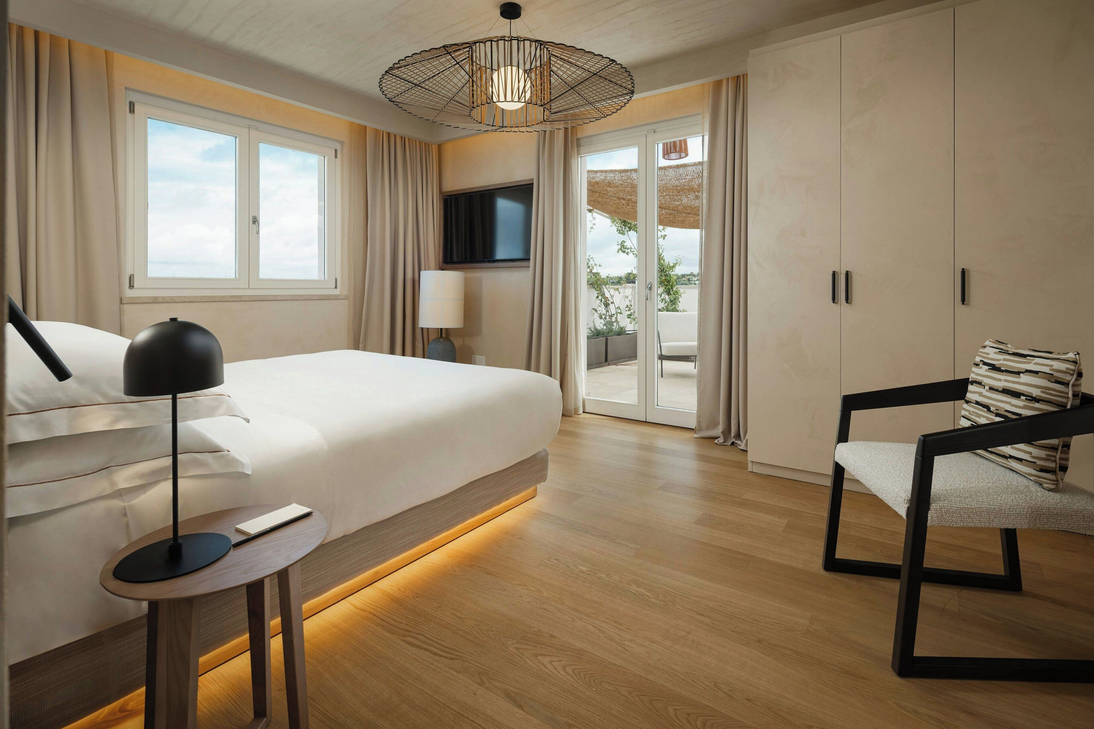 down duvets, pillow-top beds, minibar, in-room safe