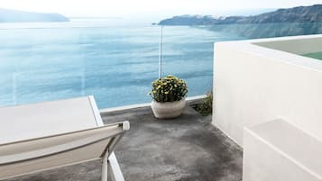 Executive-loftsværelse - boblebad - havudsigt | Terrasse/gårdhave
