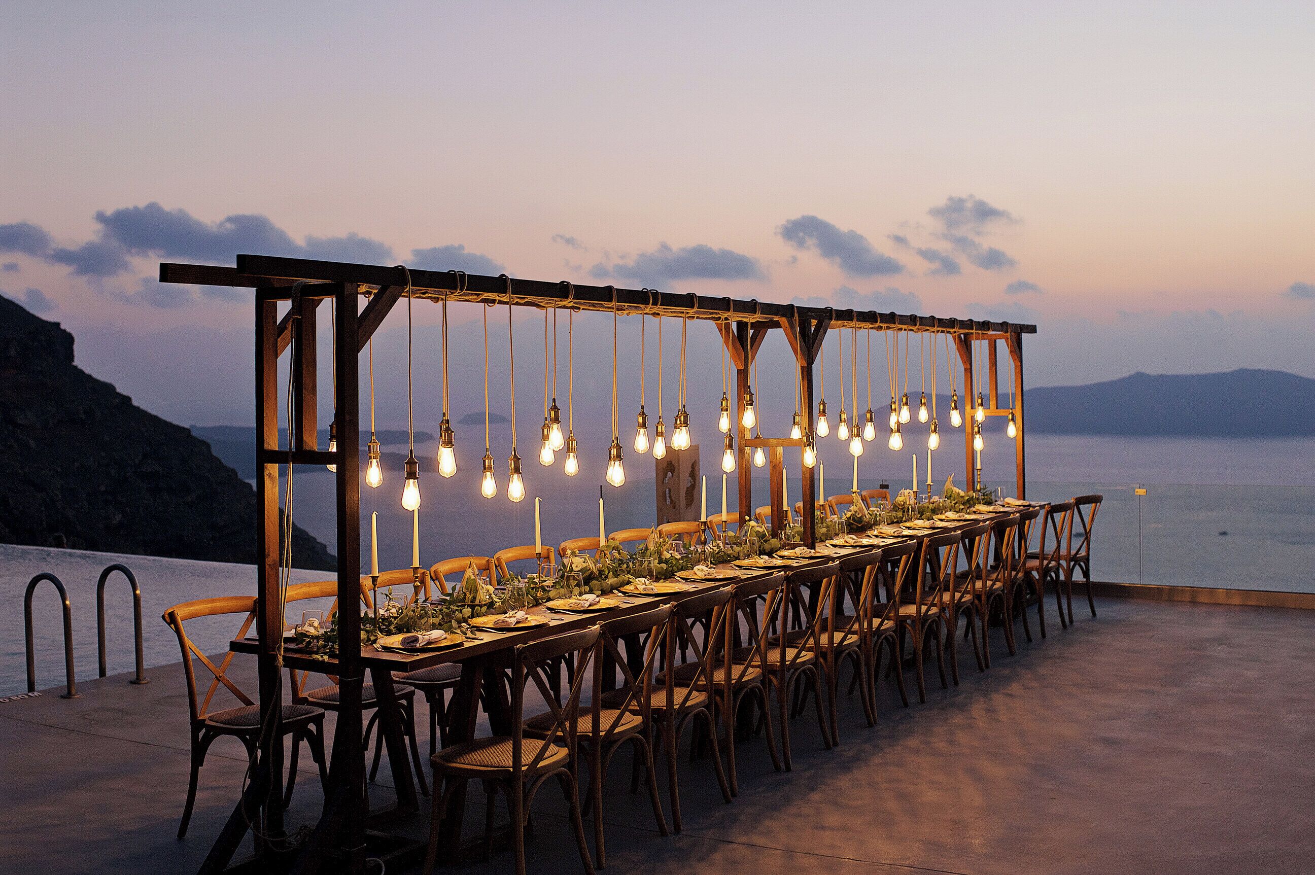 Outdoor wedding area