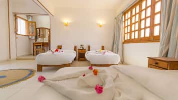 Premium bedding, pillow-top beds, in-room safe, desk