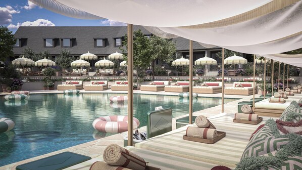 Indoor pool, 3 outdoor pools, open 8:00 AM to 11:00 PM, pool umbrellas