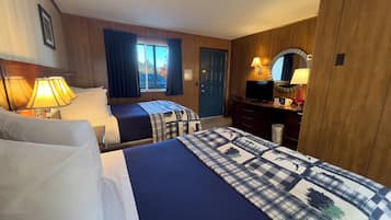 Standard Room, 2 Double Beds, Partial Lake View, Ground Floor | In-room safe, desk, free WiFi, bed sheets
