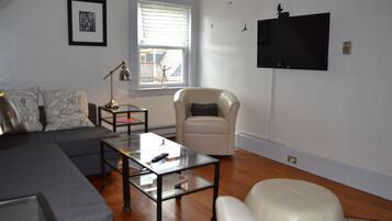 Allston Red House | Living room | Flat-screen TV