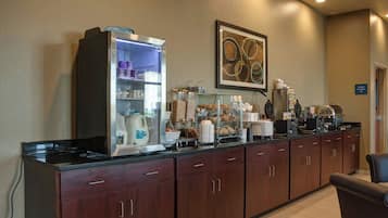 Free daily self-serve breakfast