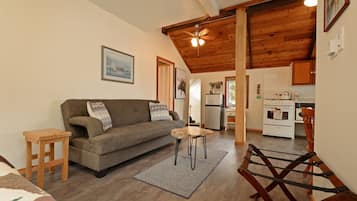 Cottage, 1 Queen Bed with Sofa bed | Living area | Flat-screen TV