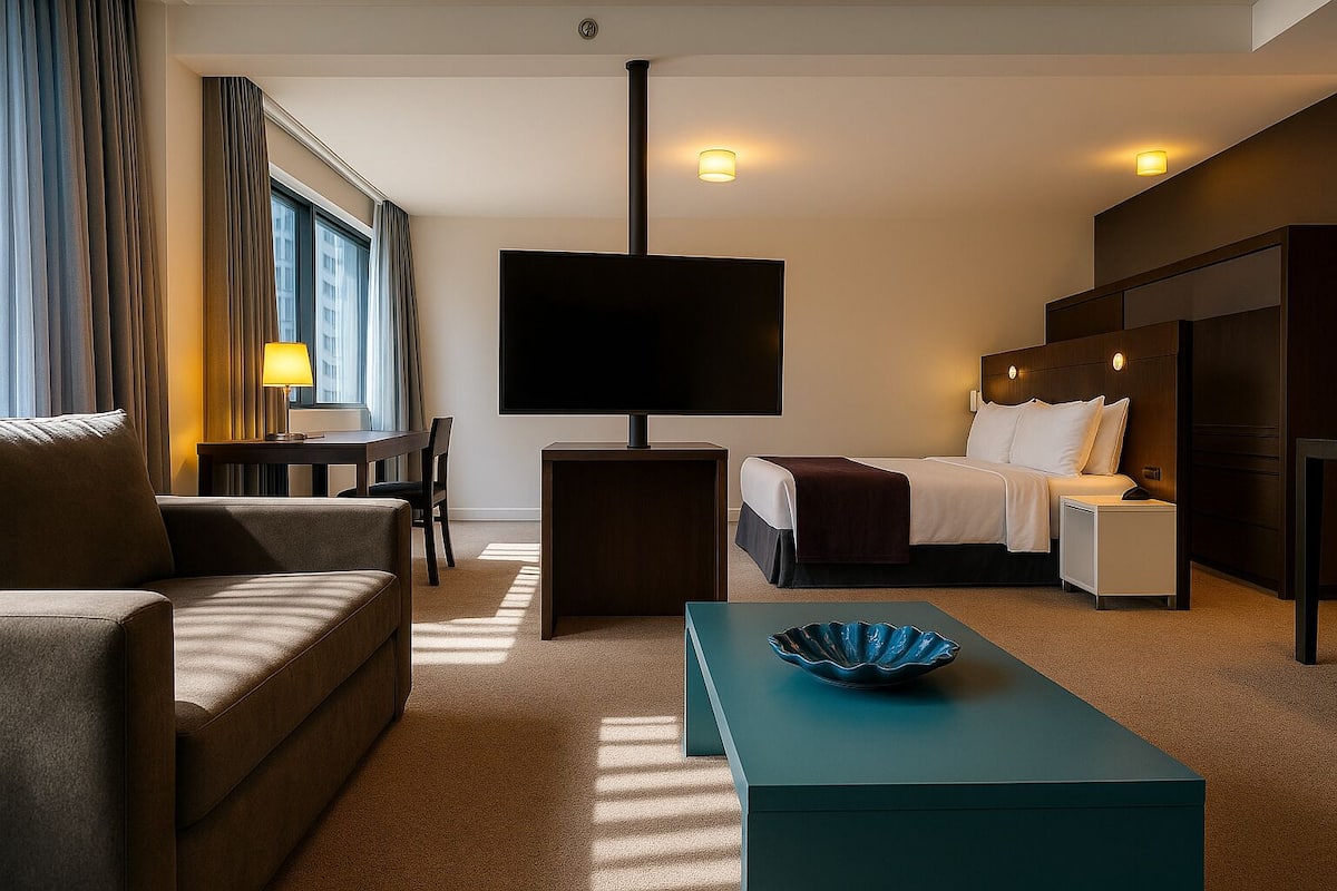 Standard Room | Minibar, in-room safe, desk, blackout drapes