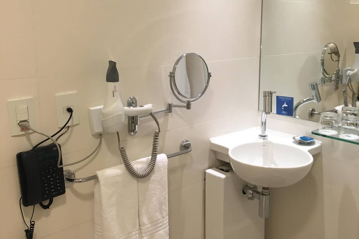 Bathroom | Shower, free toiletries, hair dryer, towels