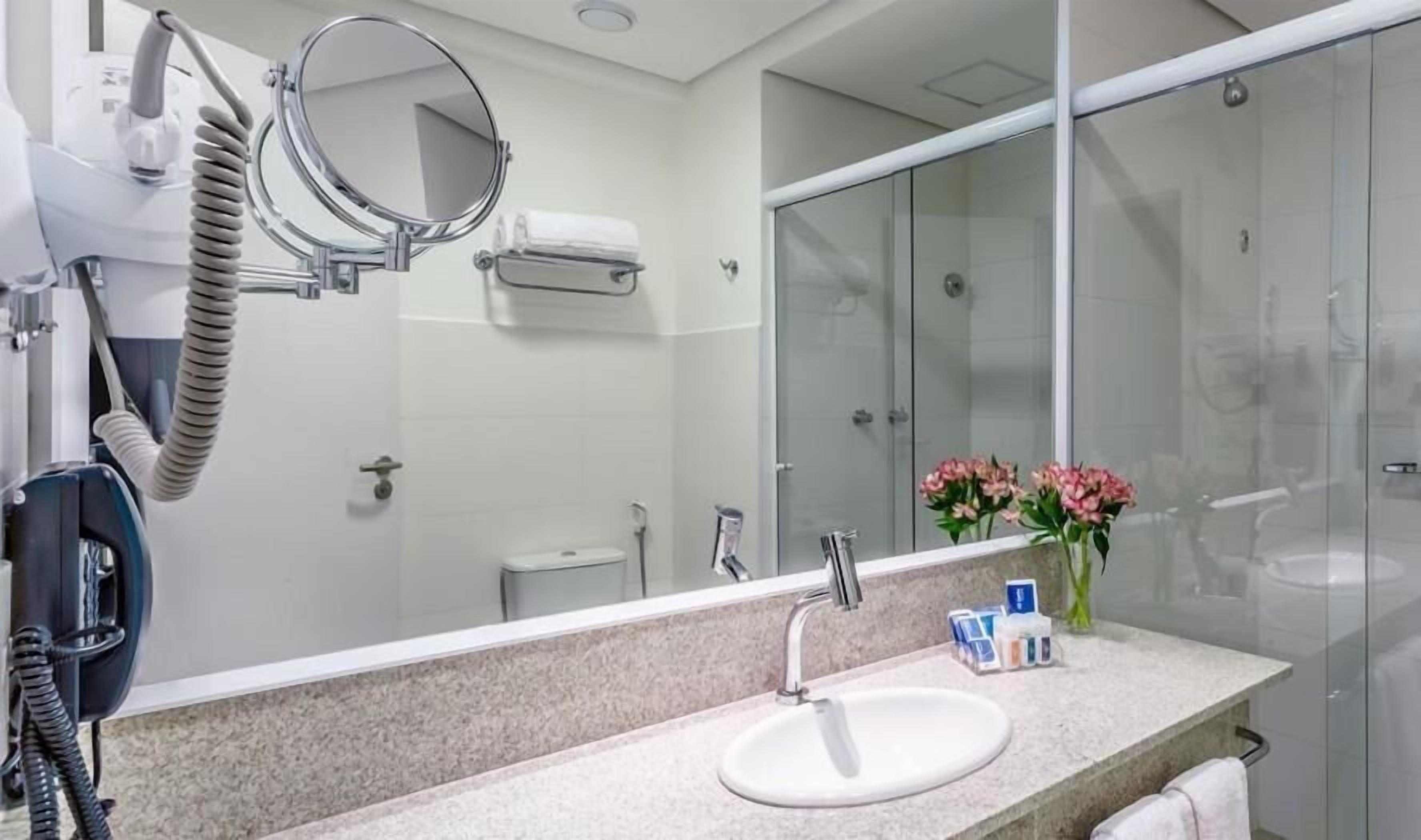 Bathroom | Shower, free toiletries, hair dryer, towels