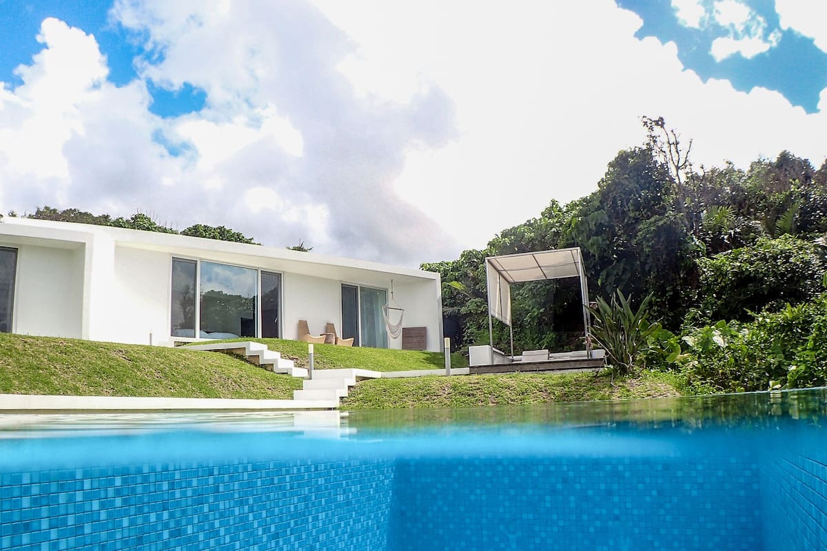 Panorama villa, 1 slaapkamer, niet-roken, privézwembad | 1 slaapkamer, luxe beddengoed, donzen dekbedden, pillowtop-bedden