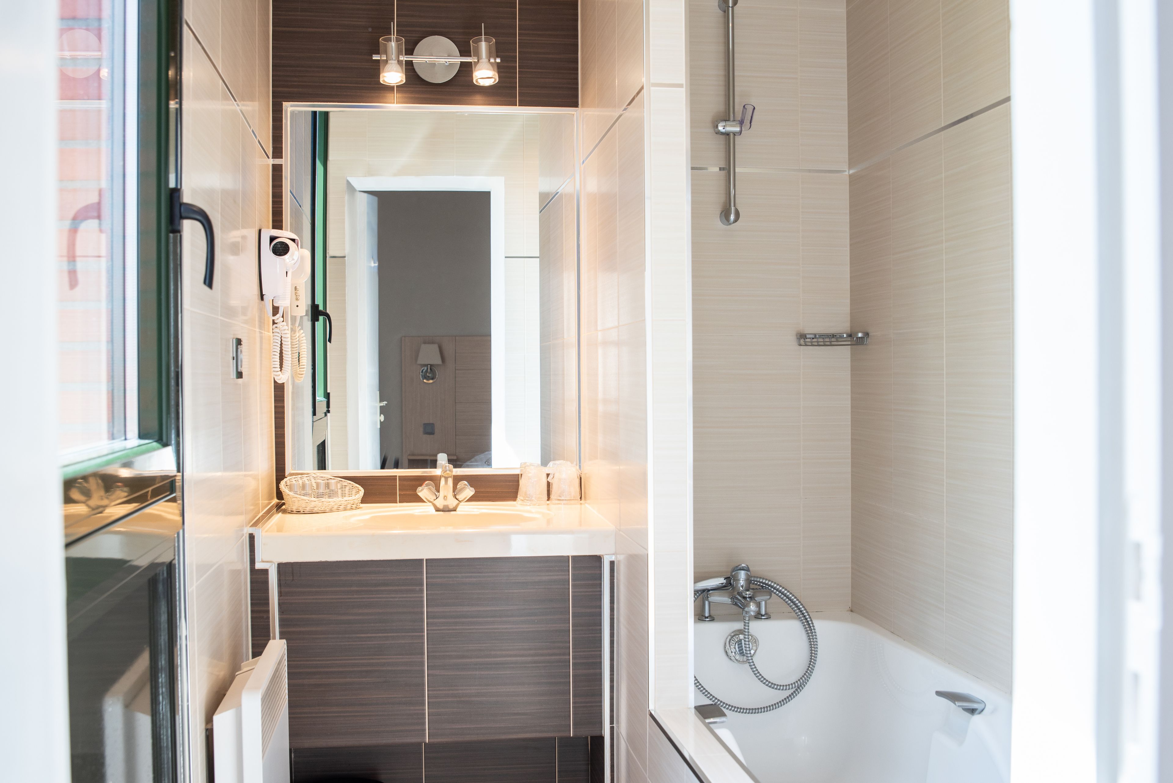 soundproofing, iron/ironing board, free wifi, bed sheets