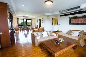 Sanctuary Family Suite (Two bedroom) | Living area | Fireplace - Jirung Health Village (Mae Rim)