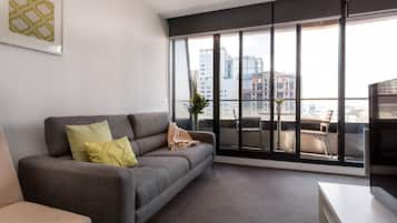Two Bedroom Apartment | Living area | Flat-screen TV, DVD player