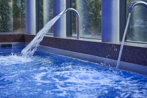 Indoor pool, open 7:00 AM to 11:00 PM, sun loungers
