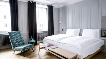 Large Double | Premium bedding, in-room safe, individually decorated