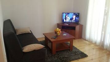 Flat-screen TV, table tennis