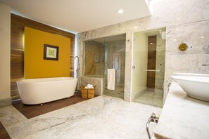 Penthouse, 3 Bedrooms | Bathroom | Combined shower/bathtub, jetted bath, designer toiletries, bathrobes - Luxury Suites at Casa Velas Adults Only - All Inclusive (Puerto Vallarta)