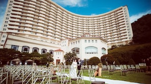 Outdoor wedding area