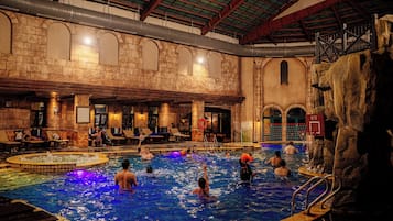Indoor pool, pool loungers