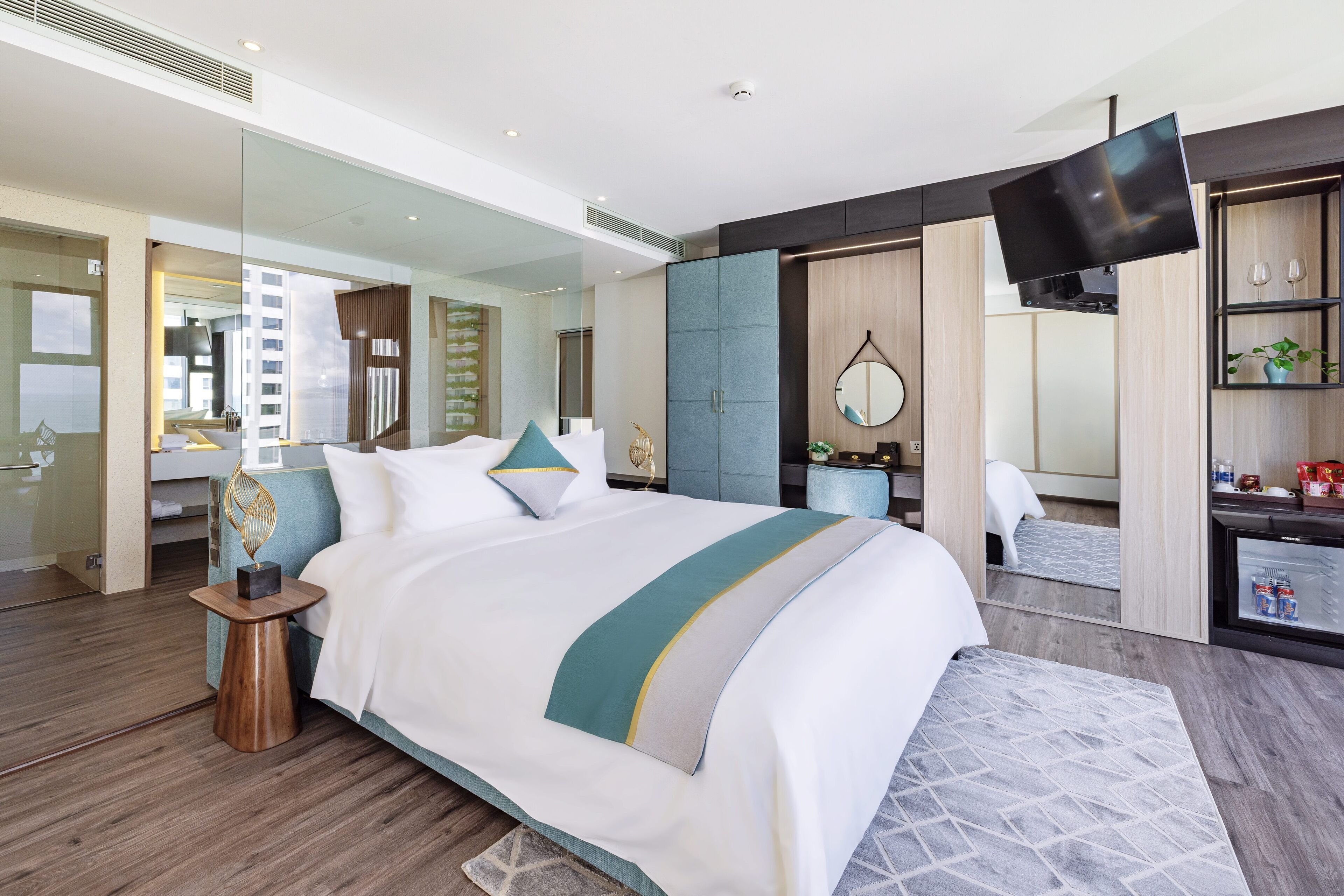 Roupas de cama de algodão egípcio, roupas de cama premium, frigobar