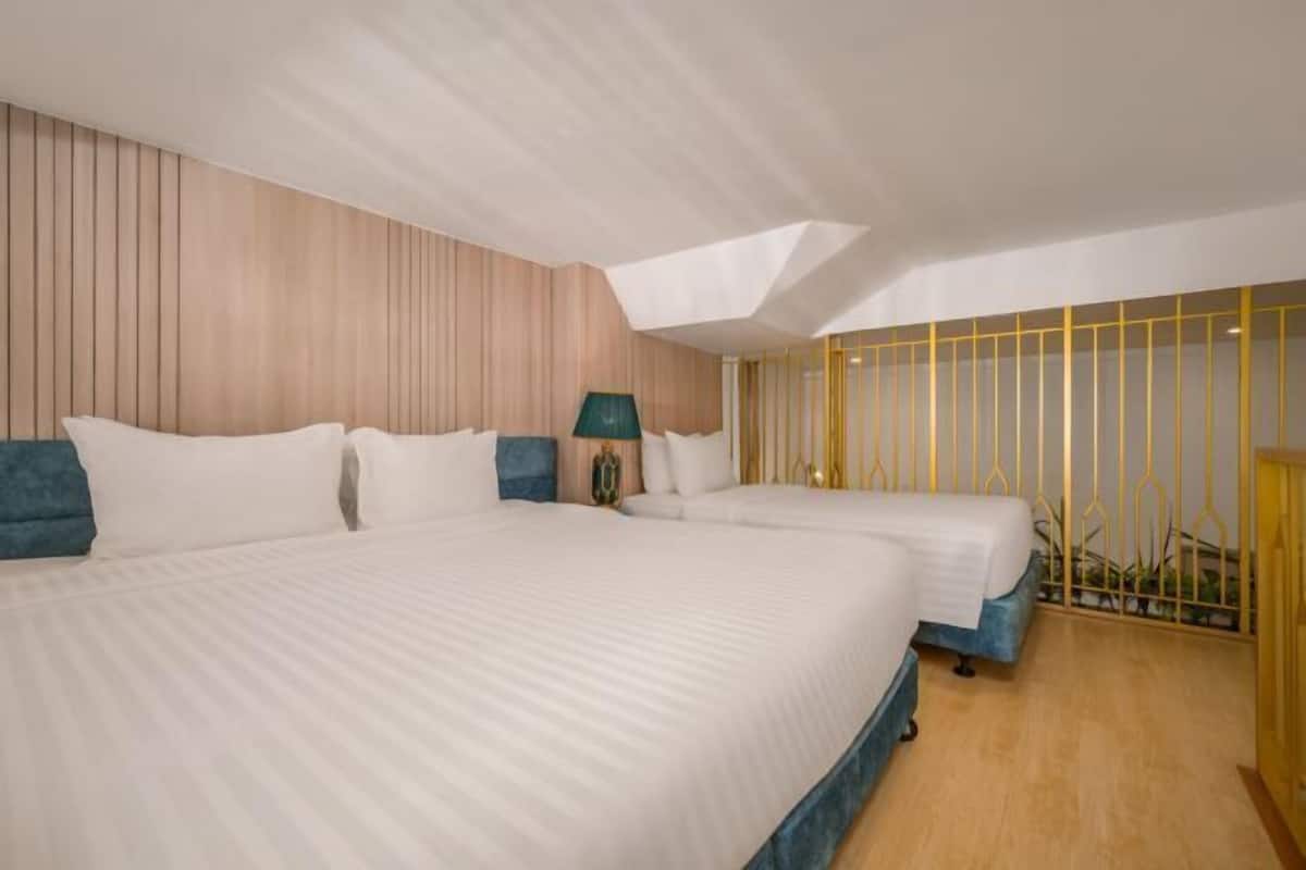 Lakens van Egyptisch katoen, luxe beddengoed, een minibar