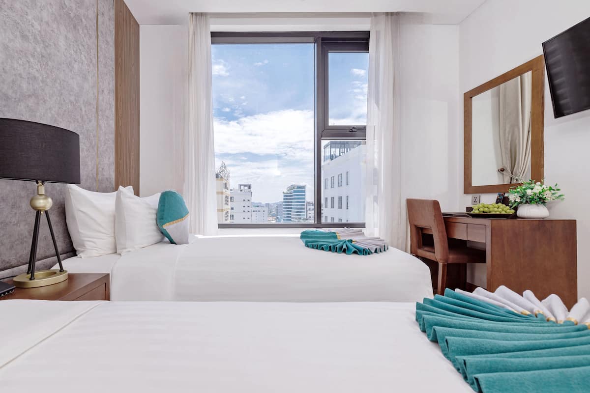 Deluxe Twin Room | 1 bilik tidur, cadar kapas Mesir, peralatan tempat tidur premium