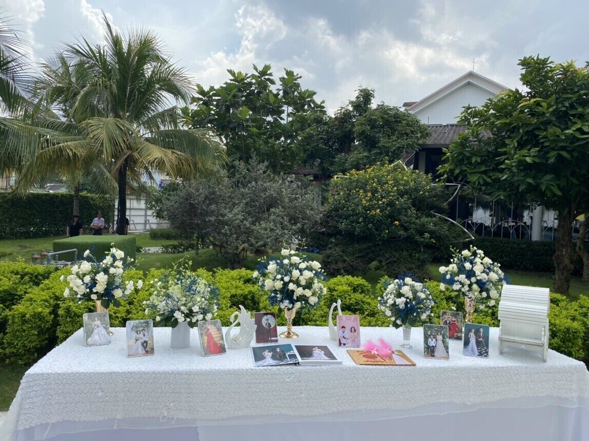 outdoor wedding area
