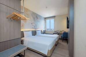 Zest New Twin Room | Premium bedding, in-room safe, desk, blackout drapes