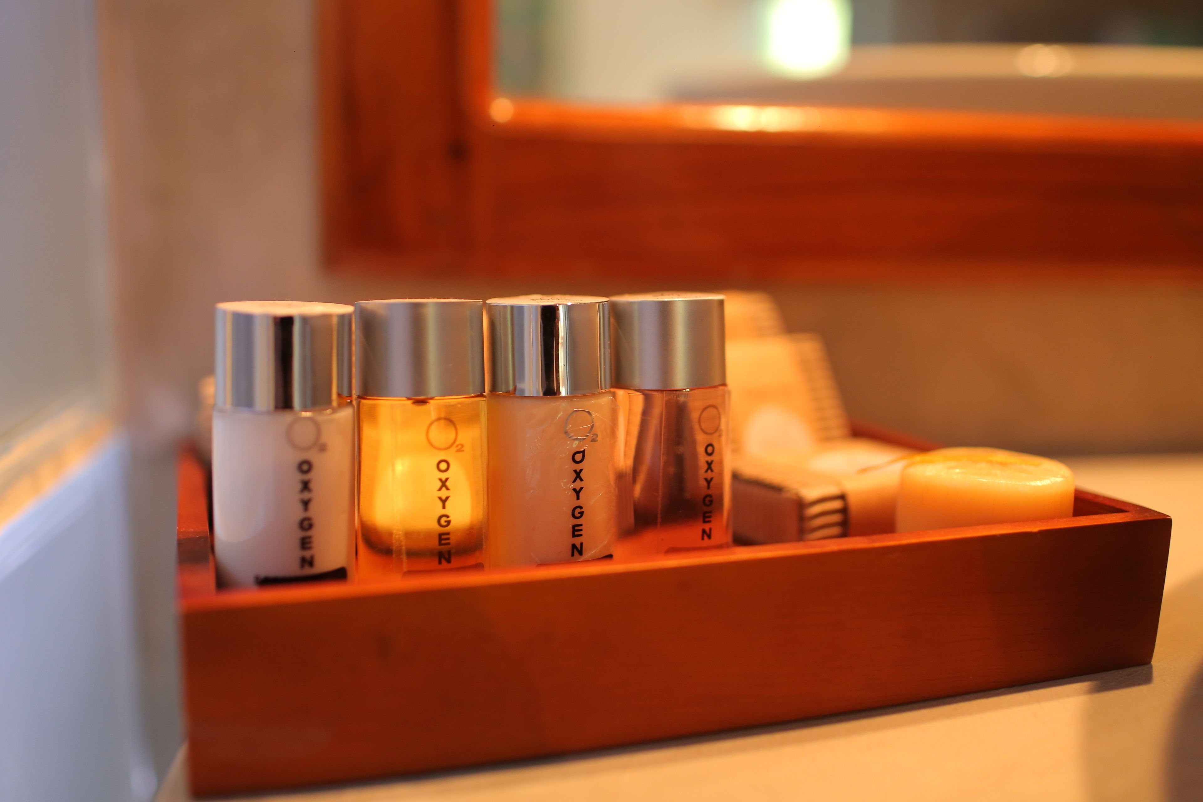 shower, free toiletries, bathrobes, slippers