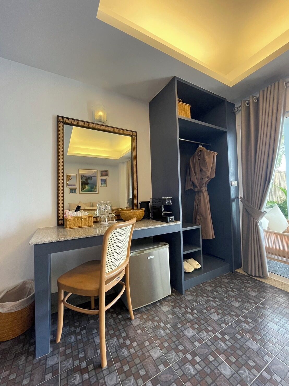 studio, private pool, partial ocean view | wardrobe