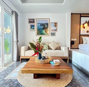 Studio, Private Pool, Partial Ocean View | Living area | Flat-screen TV - Arawan Beach Resort Krabi (Krabi)