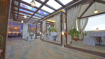Outdoor wedding area