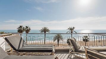 Panorama penthouse, 2 slaapkamers, uitzicht op zee, aan het strand (Paseo de la Ribera 44) | Terras