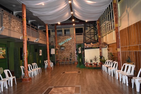 Outdoor banquet area