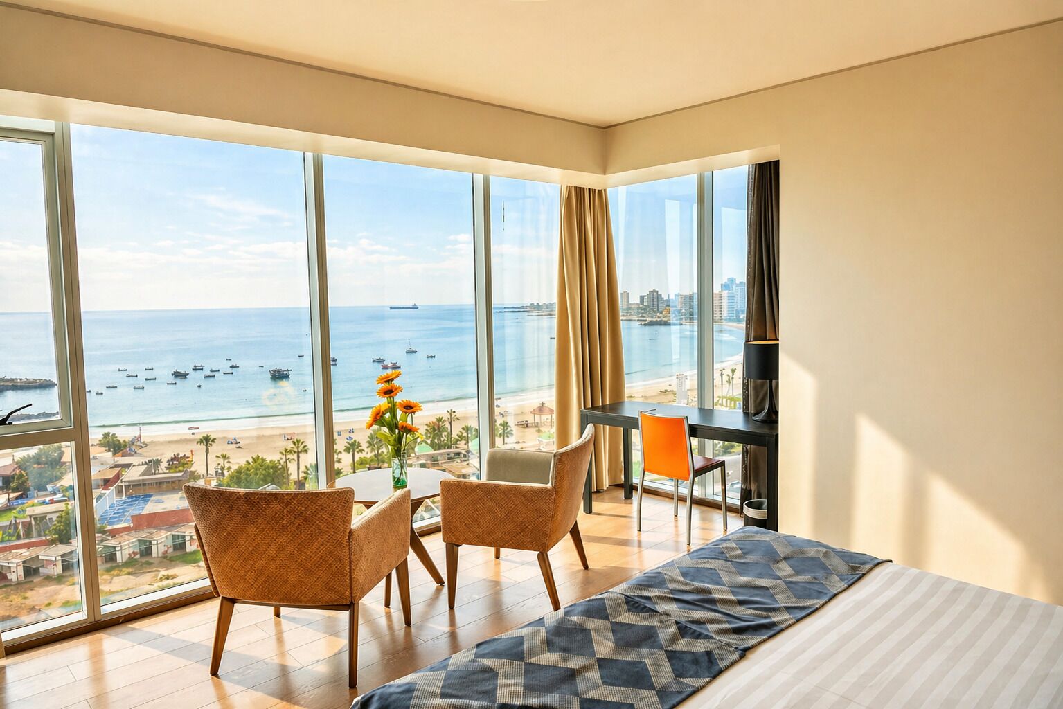 Suite, 1 King Bed, Sea View, Corner | Premium bedding, minibar, in-room safe, individually furnished
