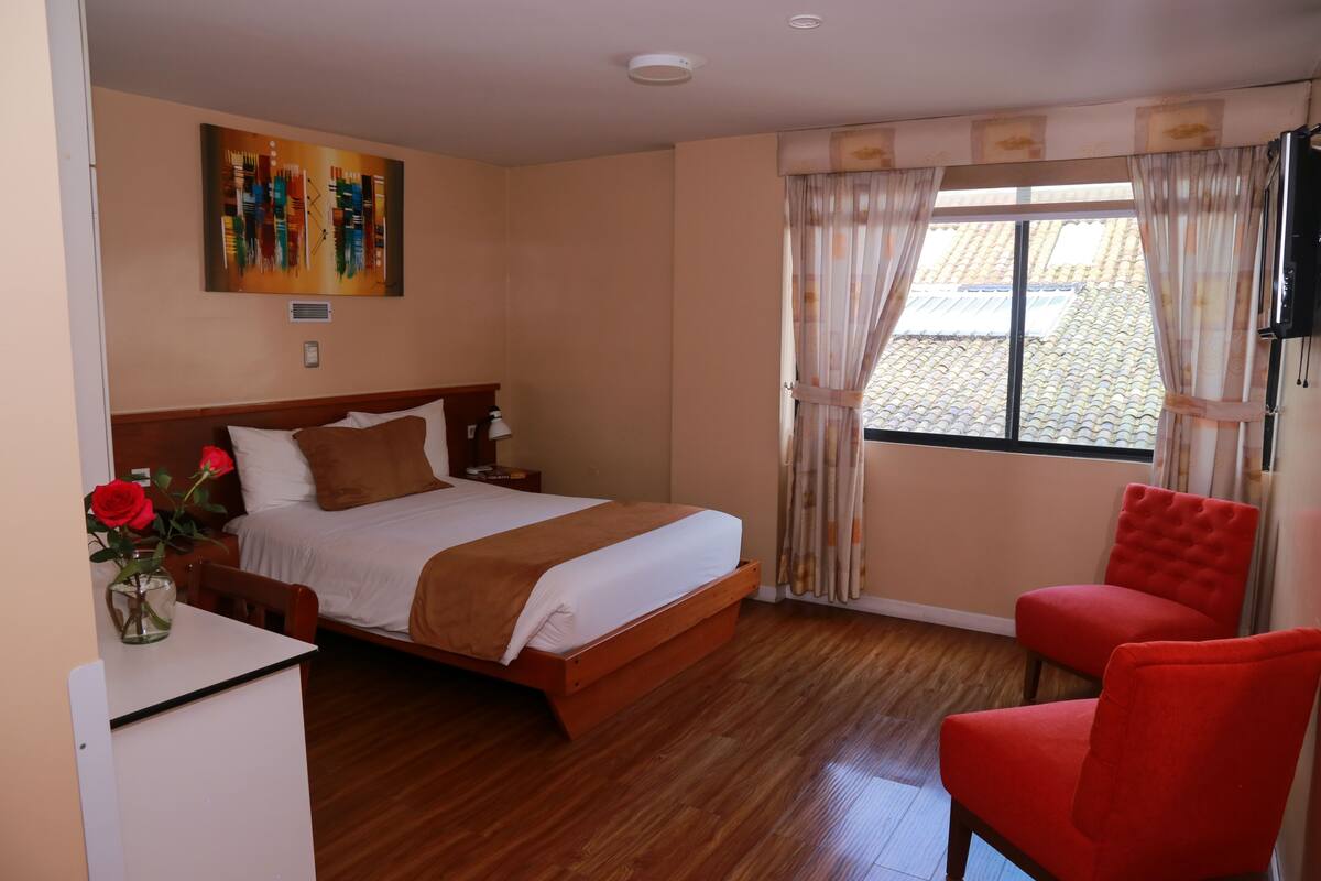 Comfort Double Room | Premium bedding, in-room safe, desk, laptop workspace