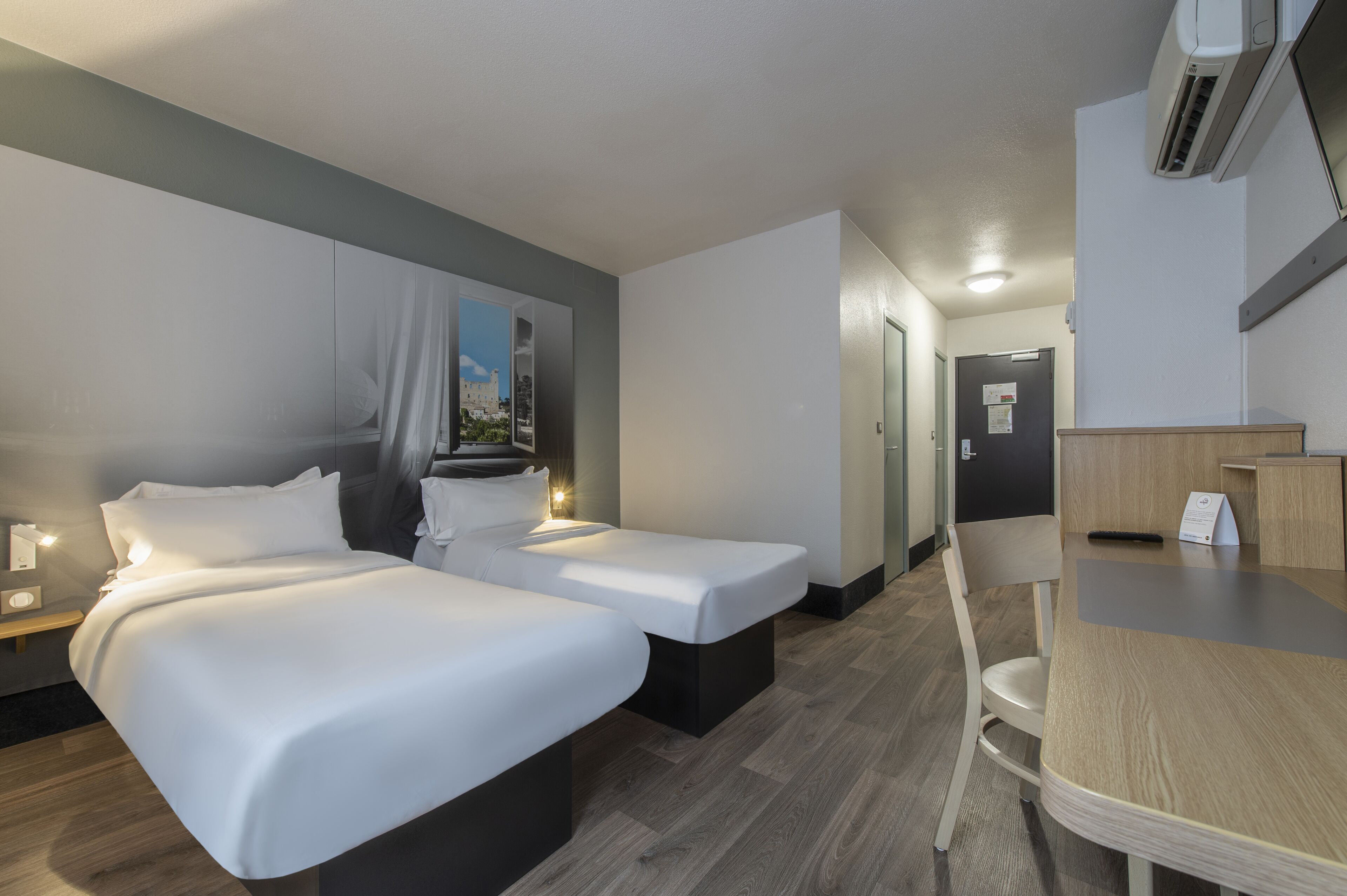 twin room | 1 bedroom, desk, blackout curtains, iron/ironing board