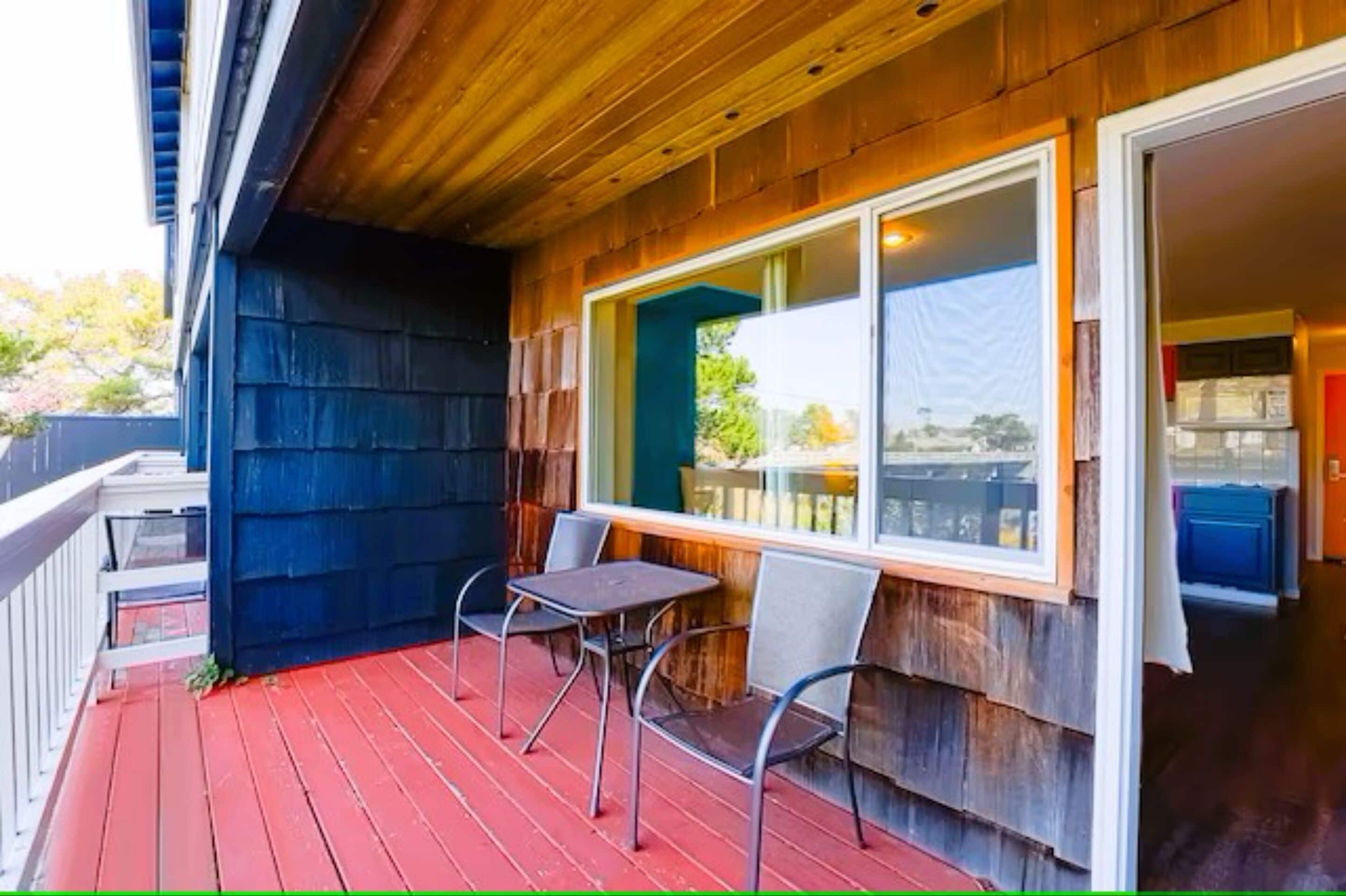 room, 1 king bed, kitchenette, river view | view from room