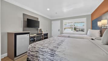 Standard Room, 2 Double Beds | Desk, iron/ironing board, WiFi (free), bed sheets