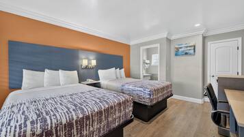 Standard Room, 2 Double Beds | Desk, iron/ironing board, WiFi (free), bed sheets