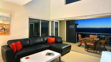 Flat-screen TV, DVD player