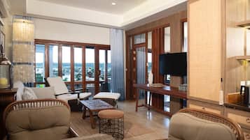 River Villa | Living area | 32-inch LCD TV with satellite channels, TV