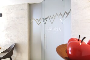 Un sauna, baño turco