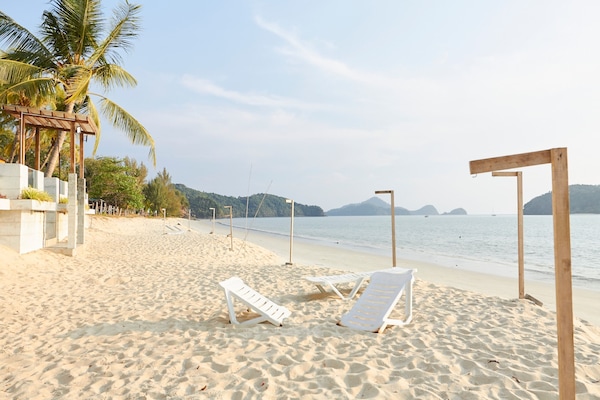 Beach nearby, white sand