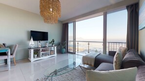 Ocean View Apartment Infinity 303  | Living room | Flat-screen TV, Netflix