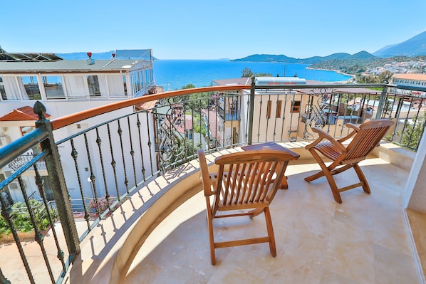 Panoramic Apartment, 2 Bedrooms, Balcony, Sea View | Balcony view