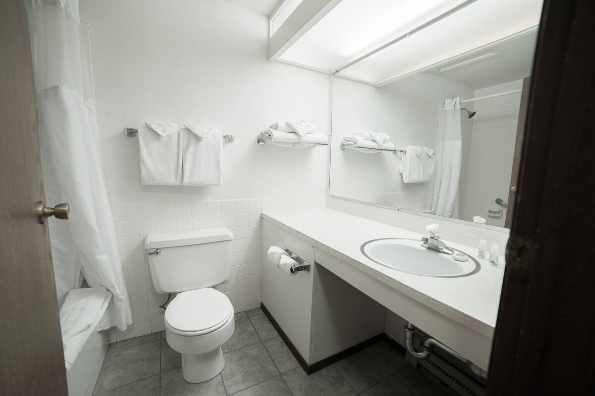 standard room, multiple beds | bathroom | combined shower/bathtub, free toiletries, towels